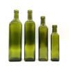 Square green olive oil glass bottle 250ml - Image 2