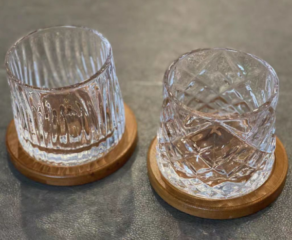 flat base whiskey rock glasses